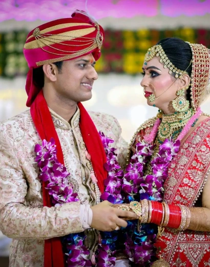 Post-Matrimonial couple photoshoot at marriage hall.